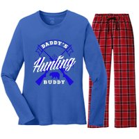 Daddys Hunting Buddy Father Son Matching Hunter Great Gift Women's Long Sleeve Flannel Pajama Set 