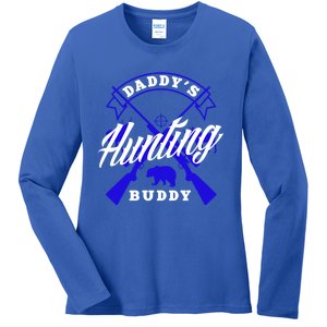 Daddys Hunting Buddy Father Son Matching Hunter Great Gift Ladies Long Sleeve Shirt