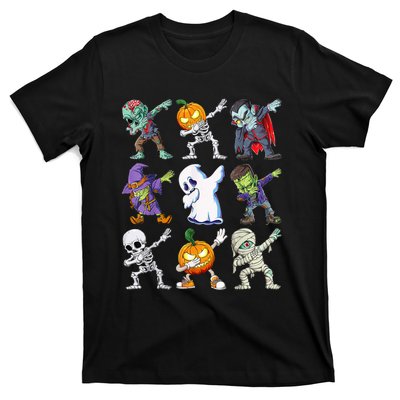 Dabbing Halloween Boys Skeleton Zombie Scary Pumpkin Mummy T-Shirt