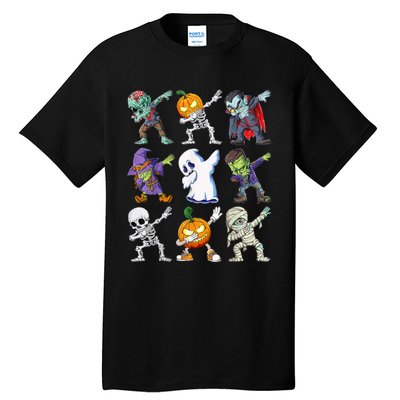 Dabbing Halloween Boys Skeleton Zombie Scary Pumpkin Mummy Tall T-Shirt