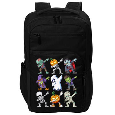 Dabbing Halloween Boys Skeleton Zombie Scary Pumpkin Mummy Impact Tech Backpack