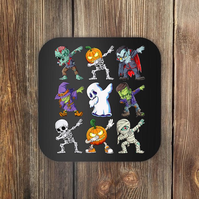 Dabbing Halloween Boys Skeleton Zombie Scary Pumpkin Mummy Coaster