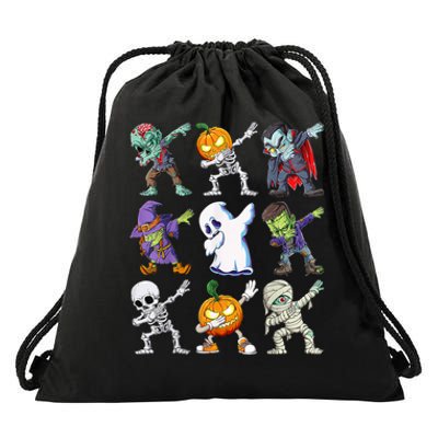 Dabbing Halloween Boys Skeleton Zombie Scary Pumpkin Mummy Drawstring Bag