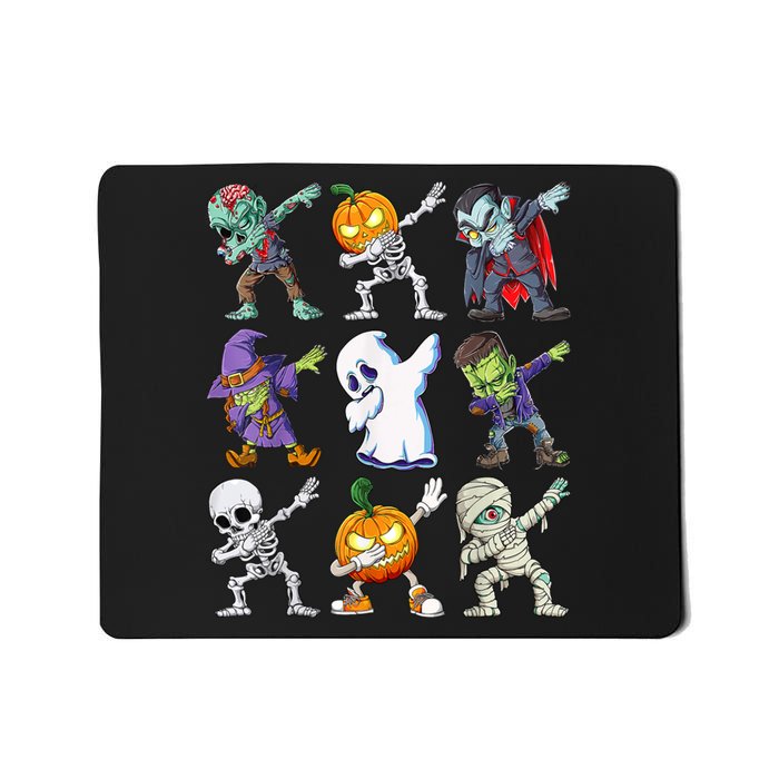 Dabbing Halloween Boys Skeleton Zombie Scary Pumpkin Mummy Mousepad