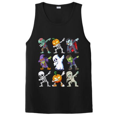 Dabbing Halloween Boys Skeleton Zombie Scary Pumpkin Mummy PosiCharge Competitor Tank