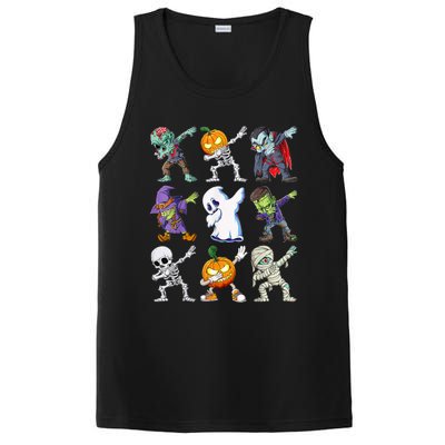 Dabbing Halloween Boys Skeleton Zombie Scary Pumpkin Mummy PosiCharge Competitor Tank