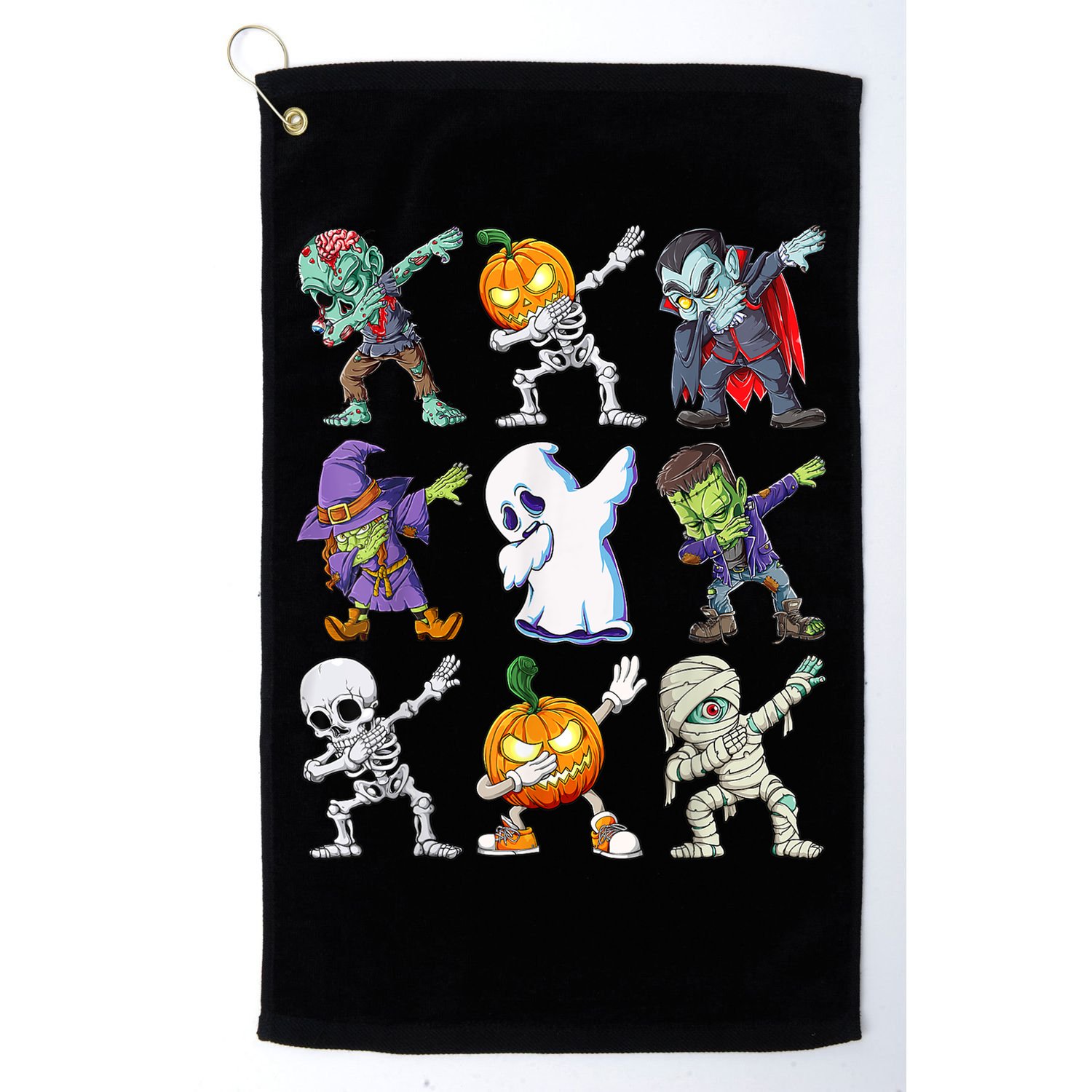 Dabbing Halloween Boys Skeleton Zombie Scary Pumpkin Mummy Golf Towel