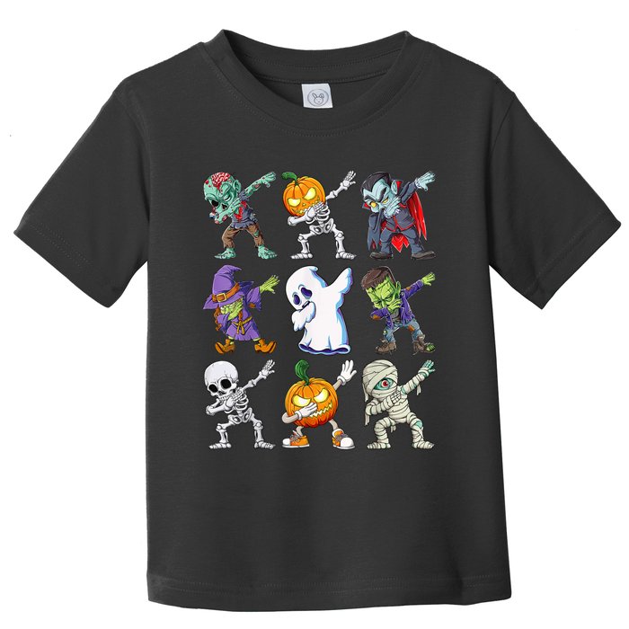 Dabbing Halloween Boys Skeleton Zombie Scary Pumpkin Mummy Toddler T-Shirt