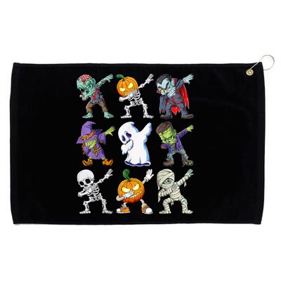 Dabbing Halloween Boys Skeleton Zombie Scary Pumpkin Mummy Grommeted Golf Towel