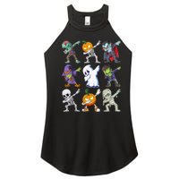 Dabbing Halloween Boys Skeleton Zombie Scary Pumpkin Mummy Women's Perfect Tri Rocker Tank