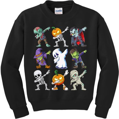 Dabbing Halloween Boys Skeleton Zombie Scary Pumpkin Mummy Kids Sweatshirt