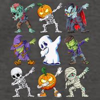 Dabbing Halloween Boys Skeleton Zombie Scary Pumpkin Mummy Vector Backpack