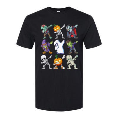 Dabbing Halloween Boys Skeleton Zombie Scary Pumpkin Mummy Softstyle CVC T-Shirt