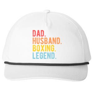 Dad Husband Boxing Legend Combat Sport Retro Boxer Dad Gift Snapback Five-Panel Rope Hat