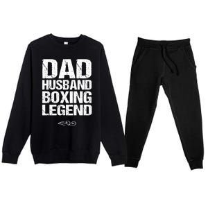 Dad Husband Boxing Legend Cool Gift Martial Arts Gift Premium Crewneck Sweatsuit Set