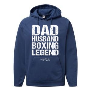 Dad Husband Boxing Legend Cool Gift Martial Arts Gift Performance Fleece Hoodie