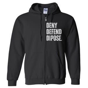 Dark Humor Boss Ceo Defend Deny Adult Like Full Zip Hoodie