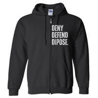 Dark Humor Boss Ceo Defend Deny Adult Like Full Zip Hoodie