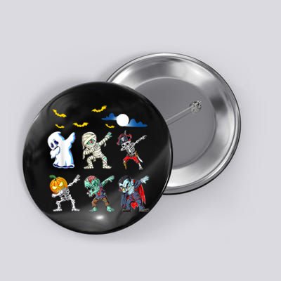 Dabbing Halloween Boys Skeleton Zombie Scary Pumpkin Mummy Button