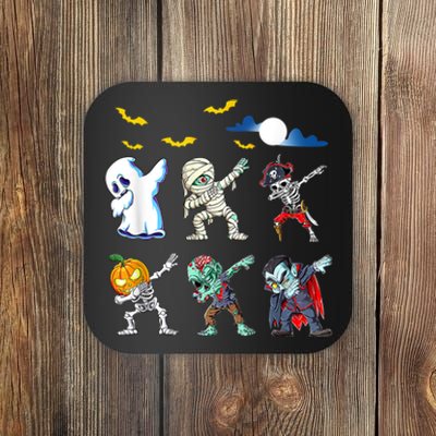 Dabbing Halloween Boys Skeleton Zombie Scary Pumpkin Mummy Coaster