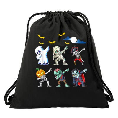 Dabbing Halloween Boys Skeleton Zombie Scary Pumpkin Mummy Drawstring Bag