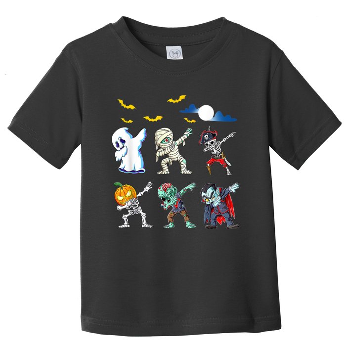 Dabbing Halloween Boys Skeleton Zombie Scary Pumpkin Mummy Toddler T-Shirt