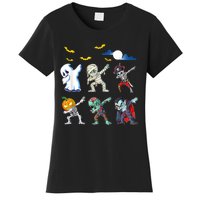 Dabbing Halloween Boys Skeleton Zombie Scary Pumpkin Mummy Women's T-Shirt