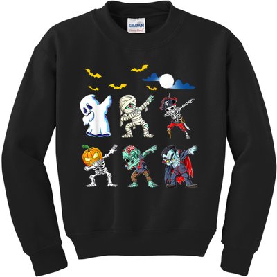 Dabbing Halloween Boys Skeleton Zombie Scary Pumpkin Mummy Kids Sweatshirt