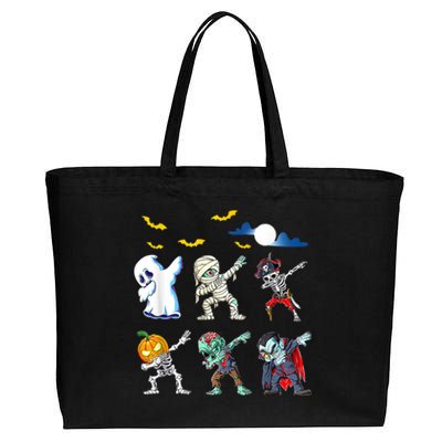 Dabbing Halloween Boys Skeleton Zombie Scary Pumpkin Mummy Cotton Canvas Jumbo Tote