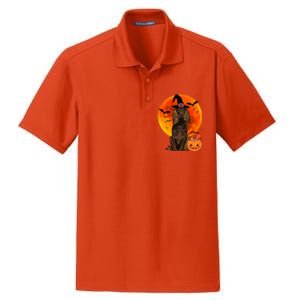 Dog Halloween Boykin Spaniel Jack O Lantern Pumpkin Dry Zone Grid Polo