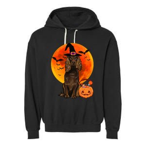 Dog Halloween Boykin Spaniel Jack O Lantern Pumpkin Garment-Dyed Fleece Hoodie