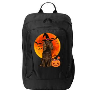 Dog Halloween Boykin Spaniel Jack O Lantern Pumpkin City Backpack