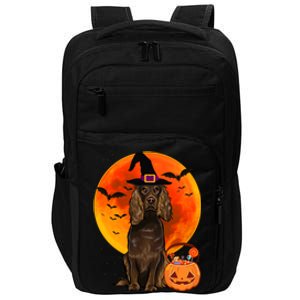 Dog Halloween Boykin Spaniel Jack O Lantern Pumpkin Impact Tech Backpack