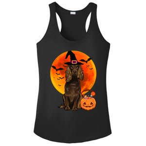 Dog Halloween Boykin Spaniel Jack O Lantern Pumpkin Ladies PosiCharge Competitor Racerback Tank