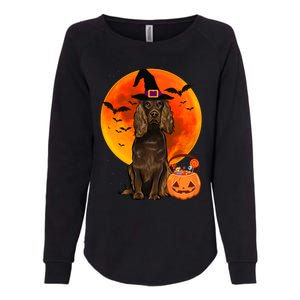 Dog Halloween Boykin Spaniel Jack O Lantern Pumpkin Womens California Wash Sweatshirt