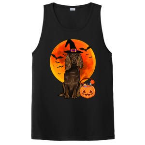 Dog Halloween Boykin Spaniel Jack O Lantern Pumpkin PosiCharge Competitor Tank