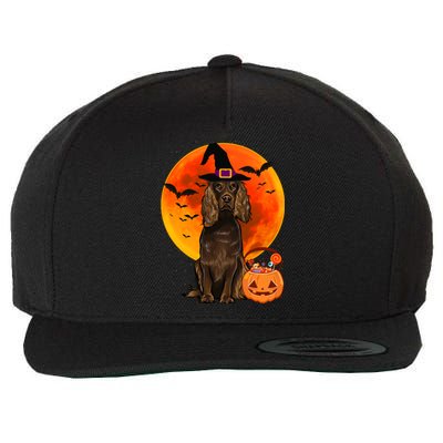 Dog Halloween Boykin Spaniel Jack O Lantern Pumpkin Wool Snapback Cap