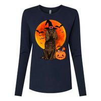 Dog Halloween Boykin Spaniel Jack O Lantern Pumpkin Womens Cotton Relaxed Long Sleeve T-Shirt