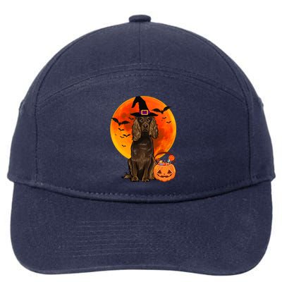 Dog Halloween Boykin Spaniel Jack O Lantern Pumpkin 7-Panel Snapback Hat