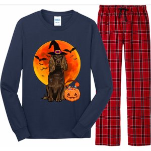 Dog Halloween Boykin Spaniel Jack O Lantern Pumpkin Long Sleeve Pajama Set