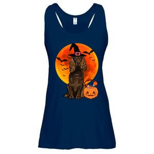 Dog Halloween Boykin Spaniel Jack O Lantern Pumpkin Ladies Essential Flowy Tank