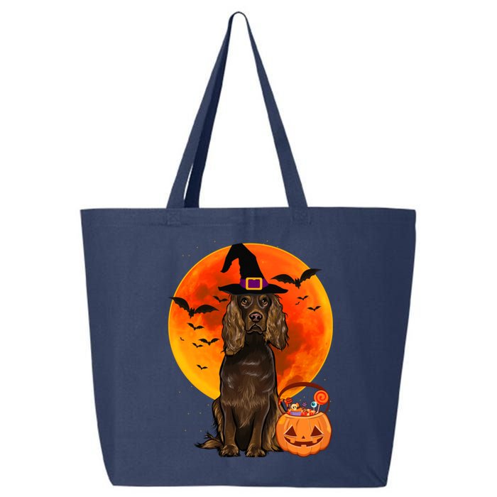 Dog Halloween Boykin Spaniel Jack O Lantern Pumpkin 25L Jumbo Tote