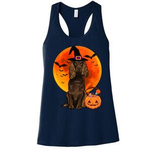 Dog Halloween Boykin Spaniel Jack O Lantern Pumpkin Women's Racerback Tank