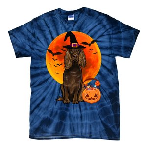 Dog Halloween Boykin Spaniel Jack O Lantern Pumpkin Tie-Dye T-Shirt