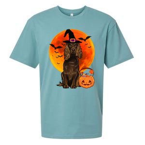 Dog Halloween Boykin Spaniel Jack O Lantern Pumpkin Sueded Cloud Jersey T-Shirt