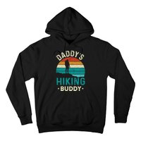 Daddys Hiking Buddy Vintage Mountains Campfire Fathers Gift Hoodie