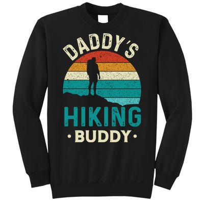 Daddys Hiking Buddy Vintage Mountains Campfire Fathers Gift Sweatshirt