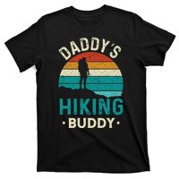 Daddys Hiking Buddy Vintage Mountains Campfire Fathers Gift T-Shirt