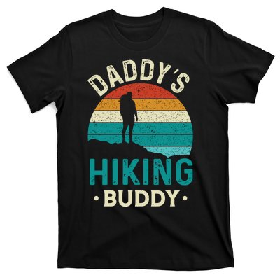 Daddys Hiking Buddy Vintage Mountains Campfire Fathers Gift T-Shirt