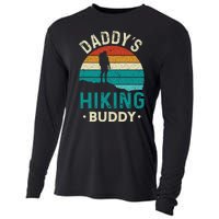 Daddys Hiking Buddy Vintage Mountains Campfire Fathers Gift Cooling Performance Long Sleeve Crew